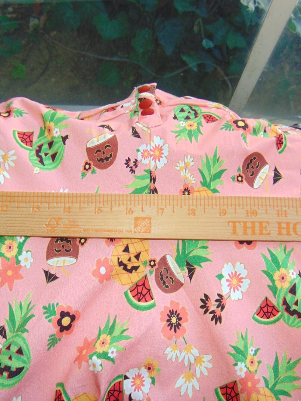 NEW Unique Vintage Pink June-o-ween Spooky TIKI Swing Dress Pin Up Halloween M - Picture 13 of 16